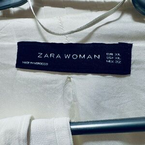 Zara Woman White Textured Jacket